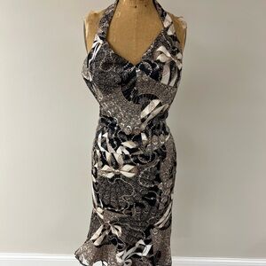 Karen Millen Black and Cream Midi set